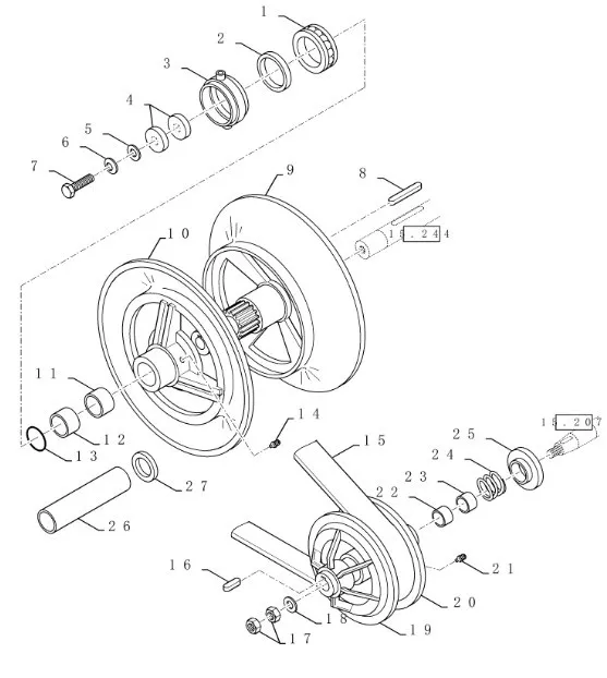 913044 - Кольцо полушкива вариатора привода вентилятора выдува CX8, CR