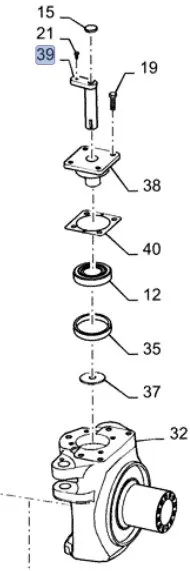 87674609 - Вал датчика угла поворота моста пер. DS 5кл. T8T8./Mg.