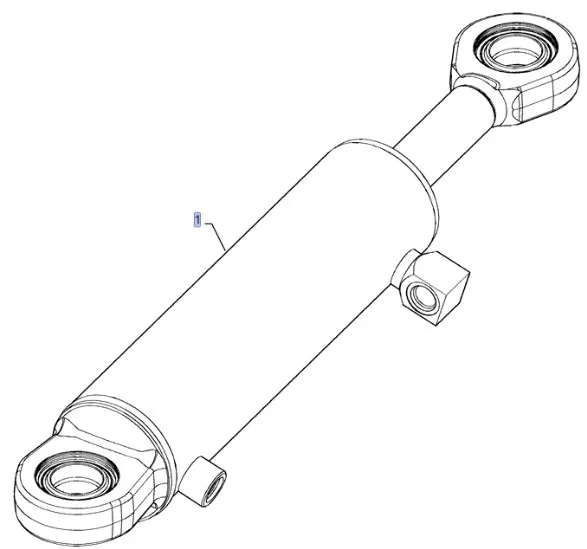 87674621 - Цилиндр лев. рул. моста пер. DS 5кл. TGT8./Mg.